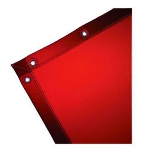 A.B. Kelly Welding Curtain - 6 Ft X 6 Ft Red Flame Retardant Safety Screen With Grommets (Made In USA)